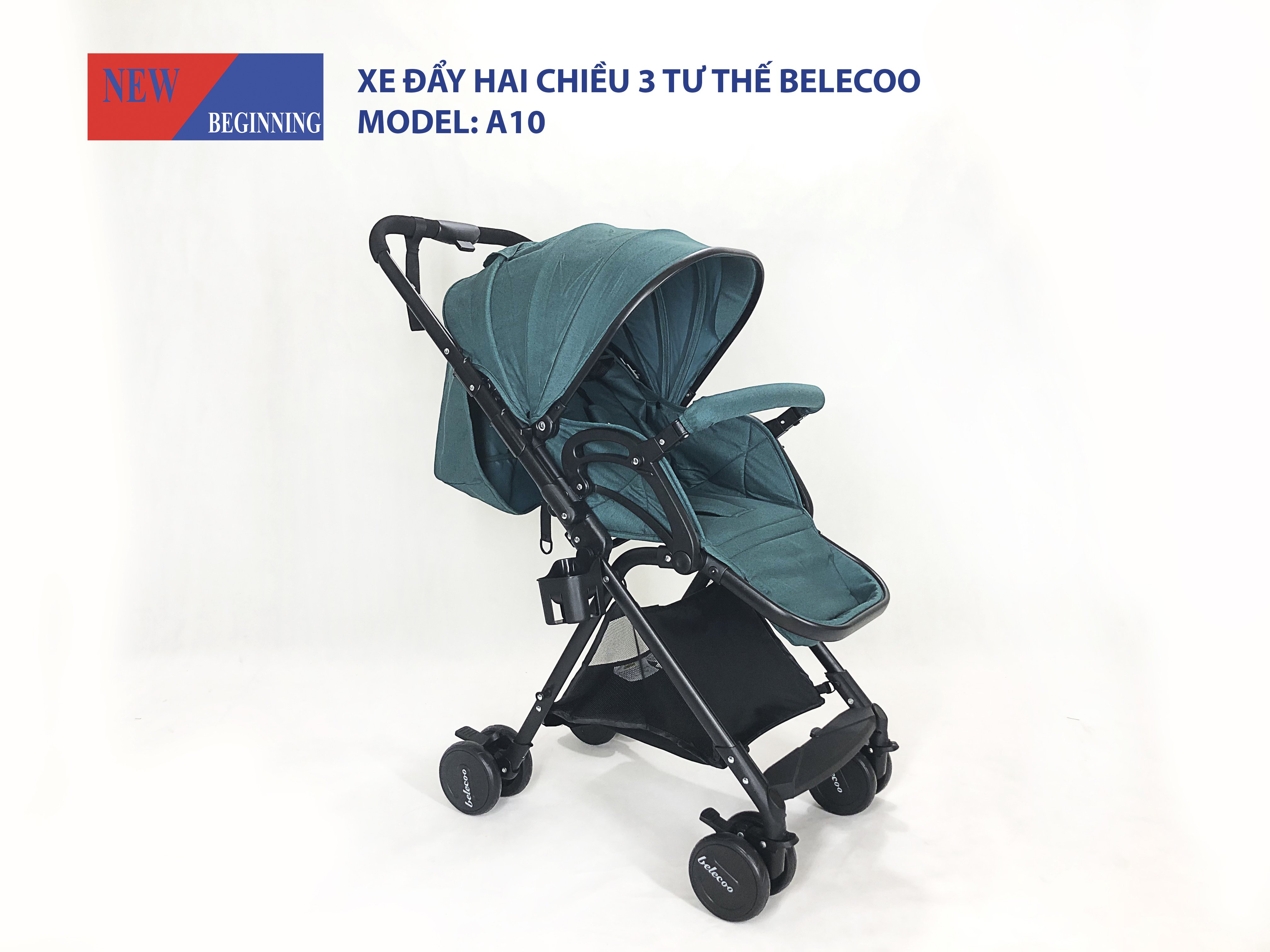 Xe đẩy hai chiều ba tư thế ngả, xe đẩy siêu thoáng khí gập gọn A10