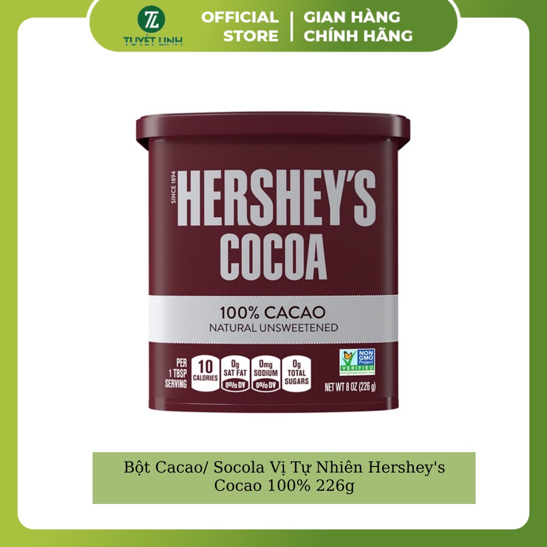 Bột Cacao Socola Vị Tự Nhiên Thơm Ngon Đậm Đà Hershey s Cocoa 100% Cacao