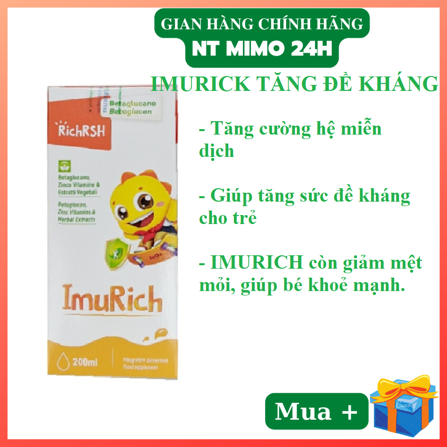 Imurich tăng sức đề kháng cho bé nhập khẩu từ Ý