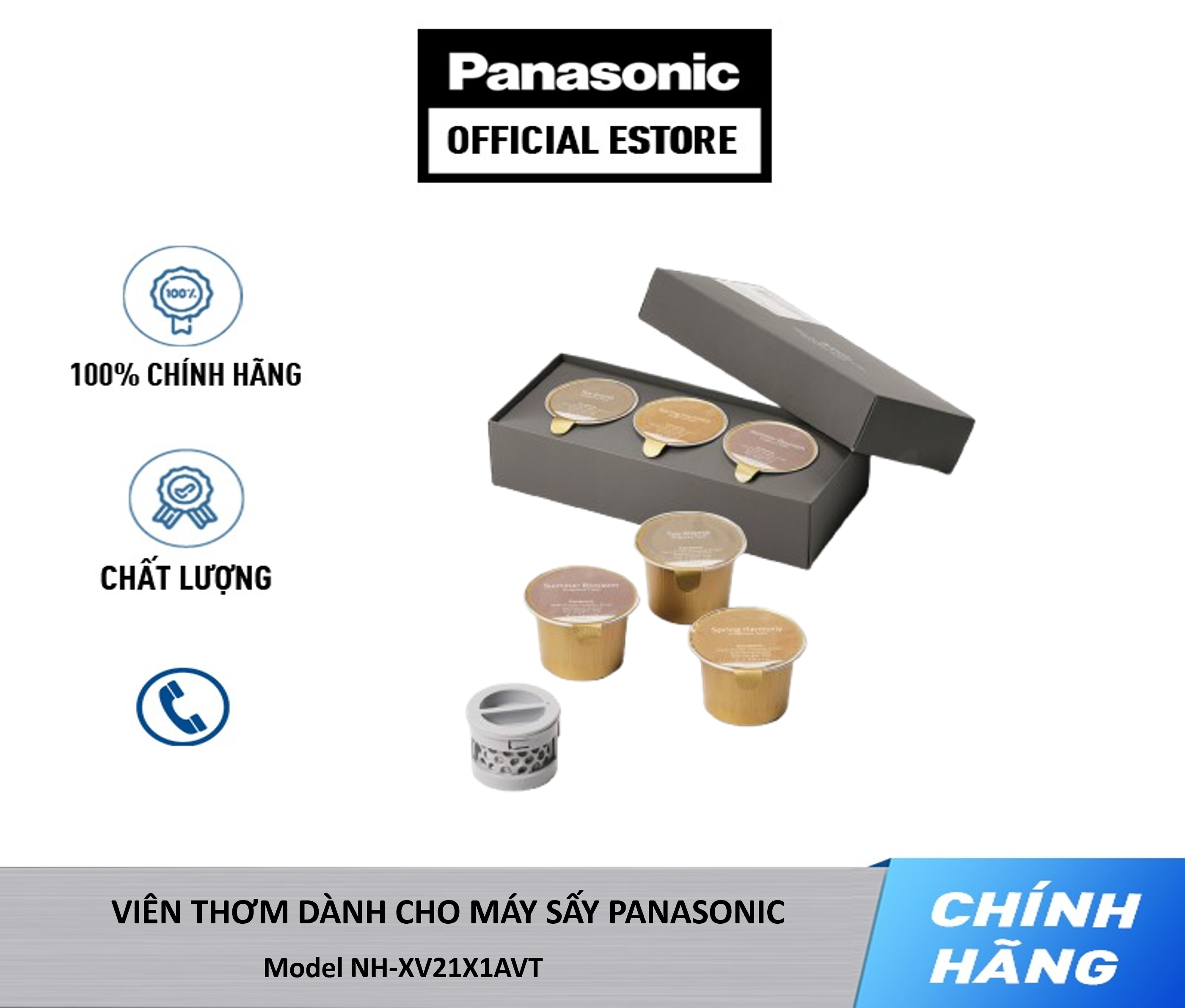 Viên thơm dành cho máy sấy bơm nhiệt Panasonic Model NH-XV21X1AVT, mã AWH002ZB38B0