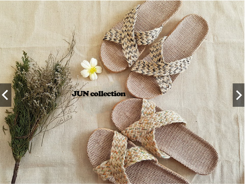 Dép cói quai chéo đốm màu vintage, mang nhà, văn phòng, đi chơi, dạo biển