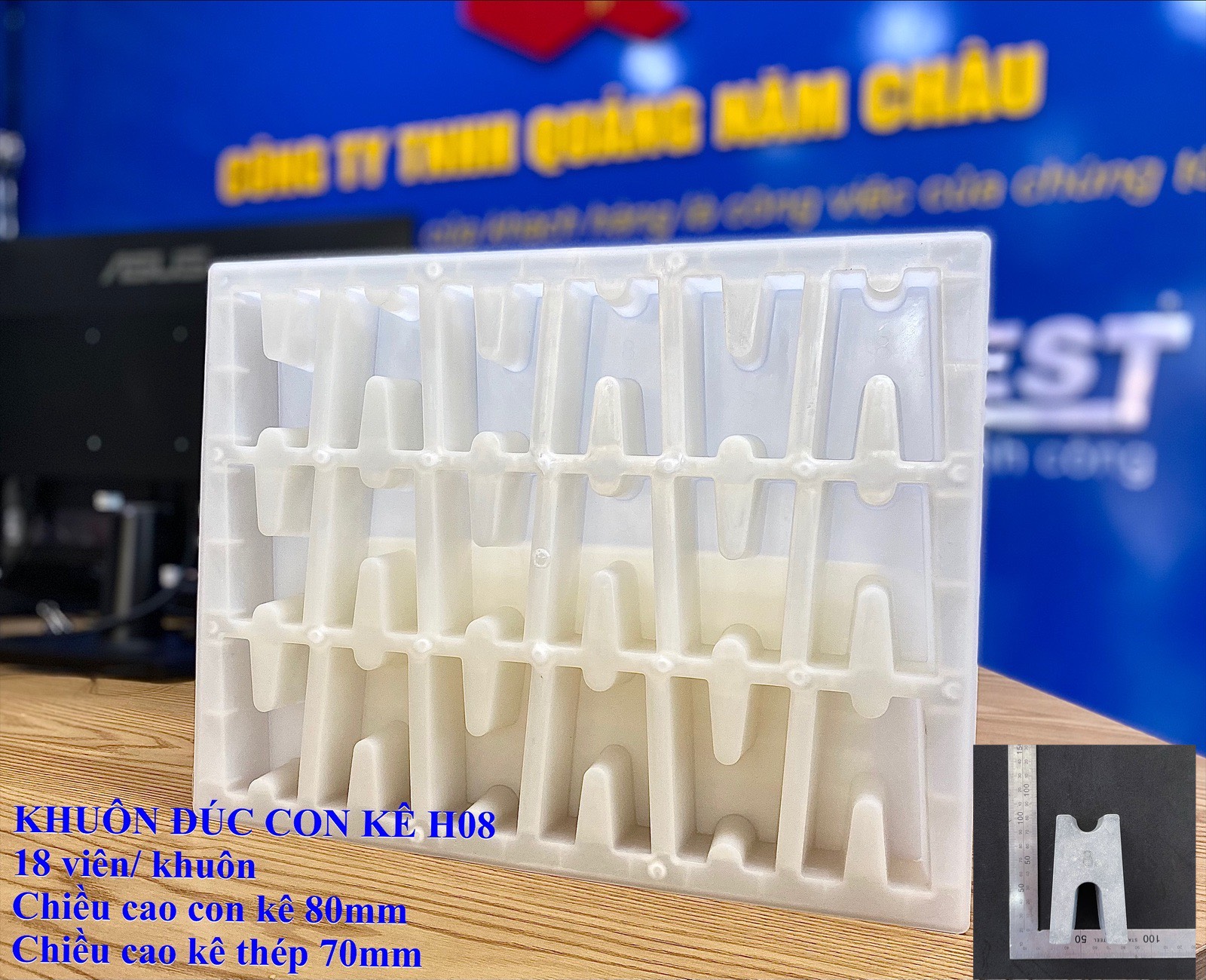 Khuôn đúc con kê bê tông H08