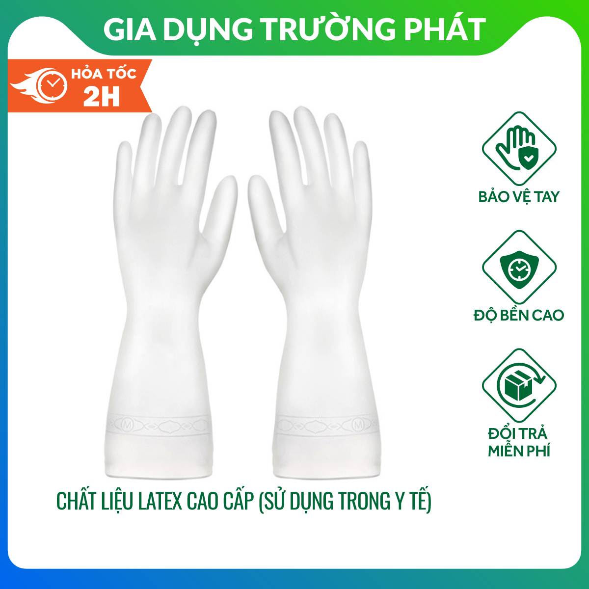 Găng Tay Cao Su Siêu Dai, Găng Tay Rửa Bát Cao Su Rửa Bát, Rửa Chén, Giặt Giũ, Không Mùi Hôi