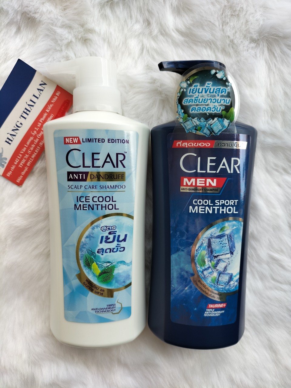 [HCM]Combo 2 chai Dầu gội Clear (Bạc hà mát lạnh + Clear Men) Thái Lan