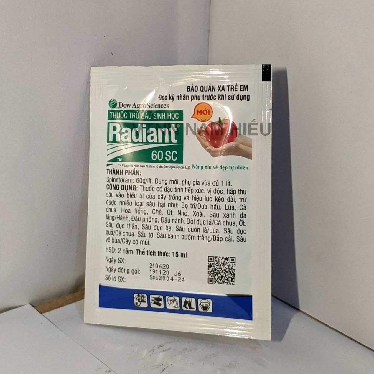 Radiant 60 SC - gói 15ml - Chế phẩm diệt cồn trùng SINH HỌC AN TOÀN - Chuyên Bọ trĩ, sau xanh, sau vẽ bùa, dòi đục lá, sau duc than