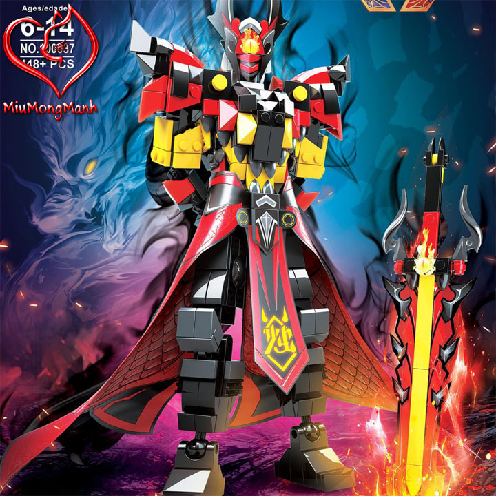 Siêu Robot Chiến Thần Tào Tháo 448 Chi Tiết Vương Giả Vinh Diệu Đồ Chơi Lắp Ráp Xếp Hình Lego Quan Guan