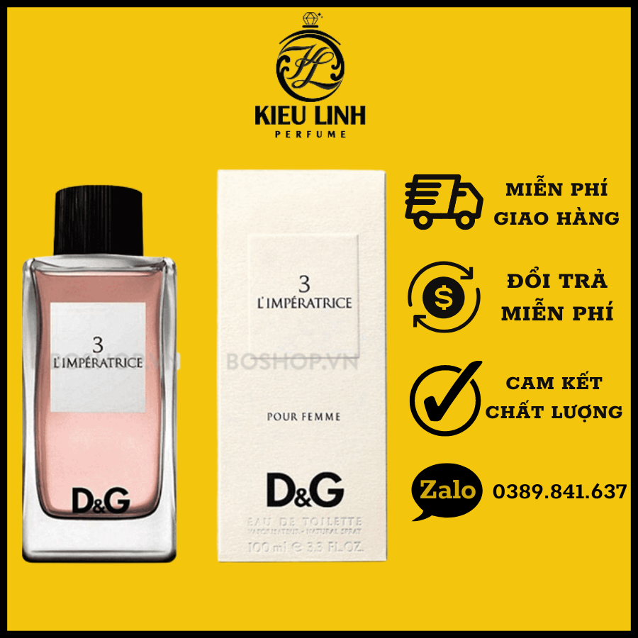 Nước hoa nữ d&g limperatrice 3 edt 100ml