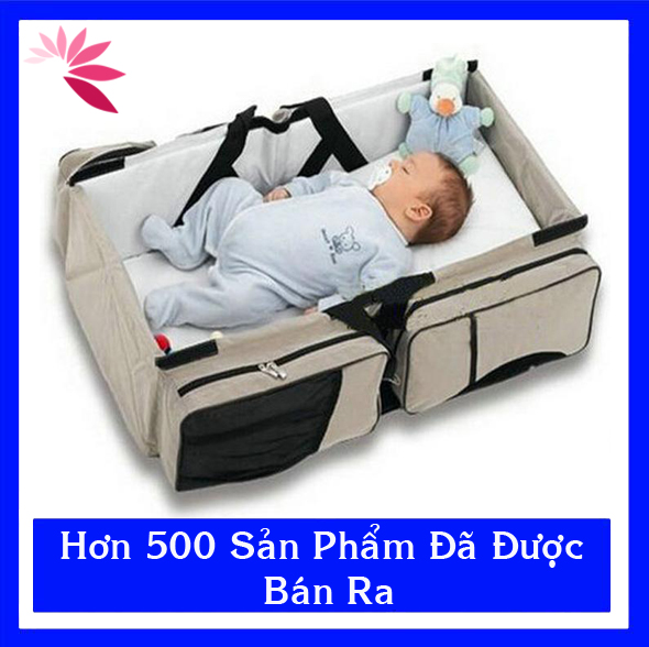 Nôi xách tay, nôi kiêm túi đựng đồ đa năng cho bé đến 24 tháng nhiều màu sắc