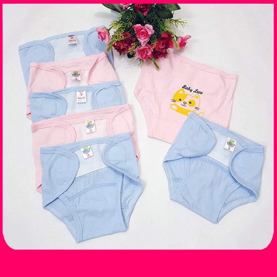 Set 10 quần đóng bỉm Baby Leo in hình cho bé, size 2-5kg