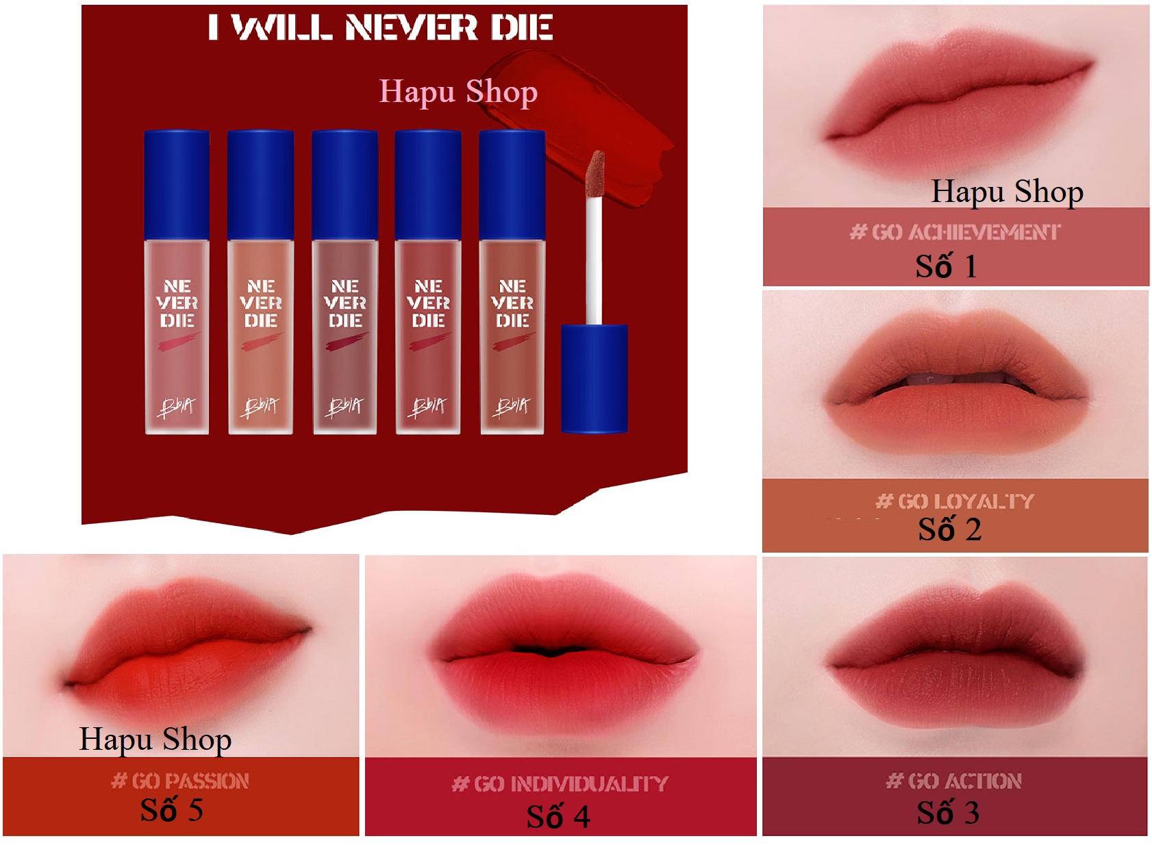 [HCM]Son kem lì BBIA Never Die Tint 4.8g
