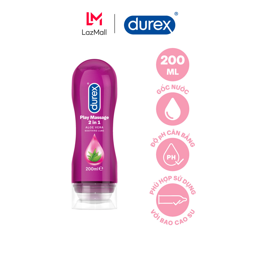 Combo 2 bao cao su Durex Performa 12 bao + 1 gel bôi trơn Play Massage 2 in 1 200ml (FBL) 3