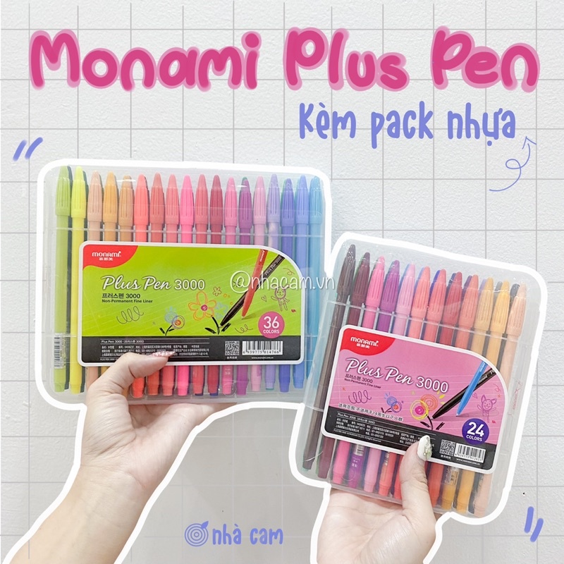 Set bút monami plus pen 3000 nhà cam