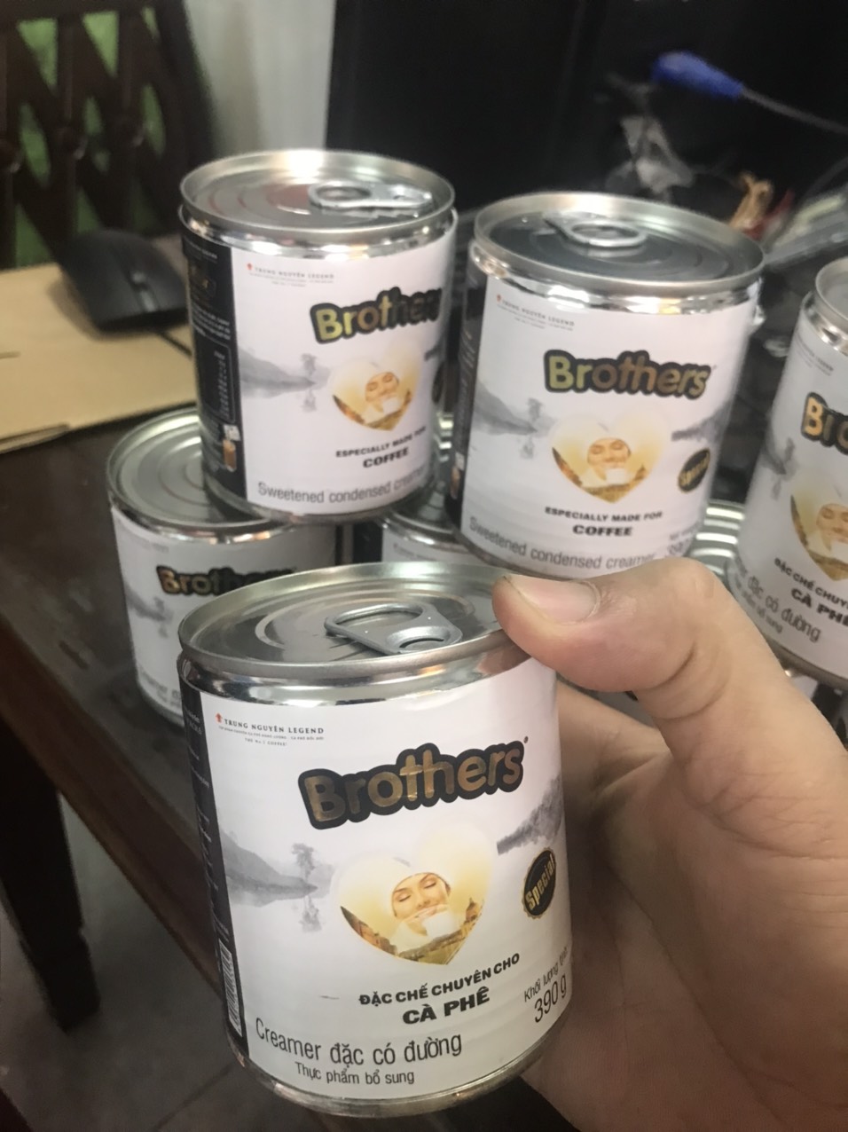 Sữa Đặc Chế Brothers Trung Nguyên 390gr / Hộp ( Date mới ) cho cafe thêm thơm ngon
