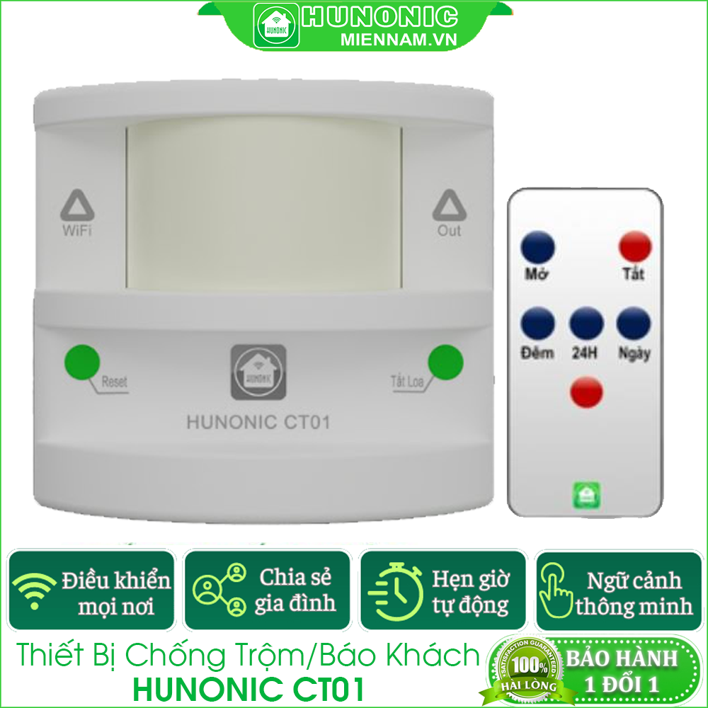 Thiết Bị Chống Trộm Và Báo Khách Đa Năng Hunonic CT01 Bảo Hành 12 Tháng 1 Đổi 1, Hàng Việt Nam - Chất Lượng Cao