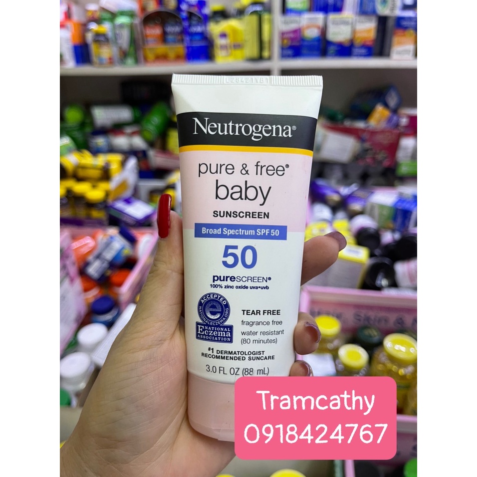 Kem Chống Nắng baby Neutrogena Pure & Free Baby Sunscreen Broad Spectrum SPF 50