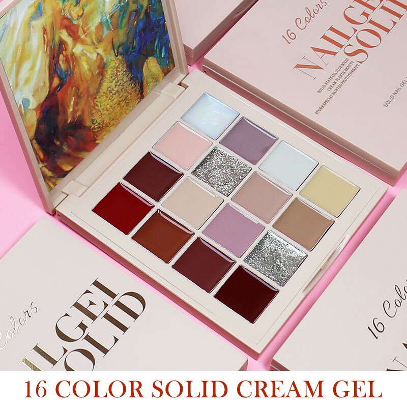 Arte Clavo Solid Painting Gel 16 Colors Vernis Semi Permanent UV LED Top
