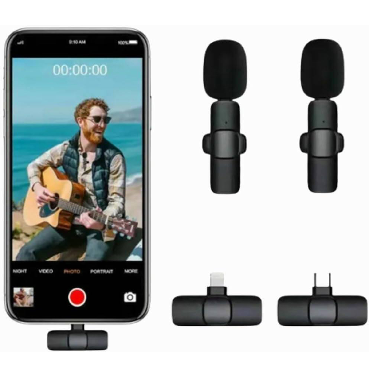 K8/K9 Không Dây Micro dây chuyền Di Động Âm Thanh ghi video Mini mic cho iPhone Android Phát Sóng Trực Tiếp Chơi Game Điện Thoại Microfonoe