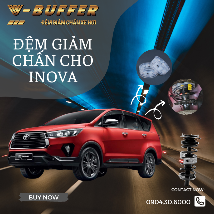 [ToYoTa Innova] Đệm cao su giảm chấn cho ô tô- bộ 4 chiếc