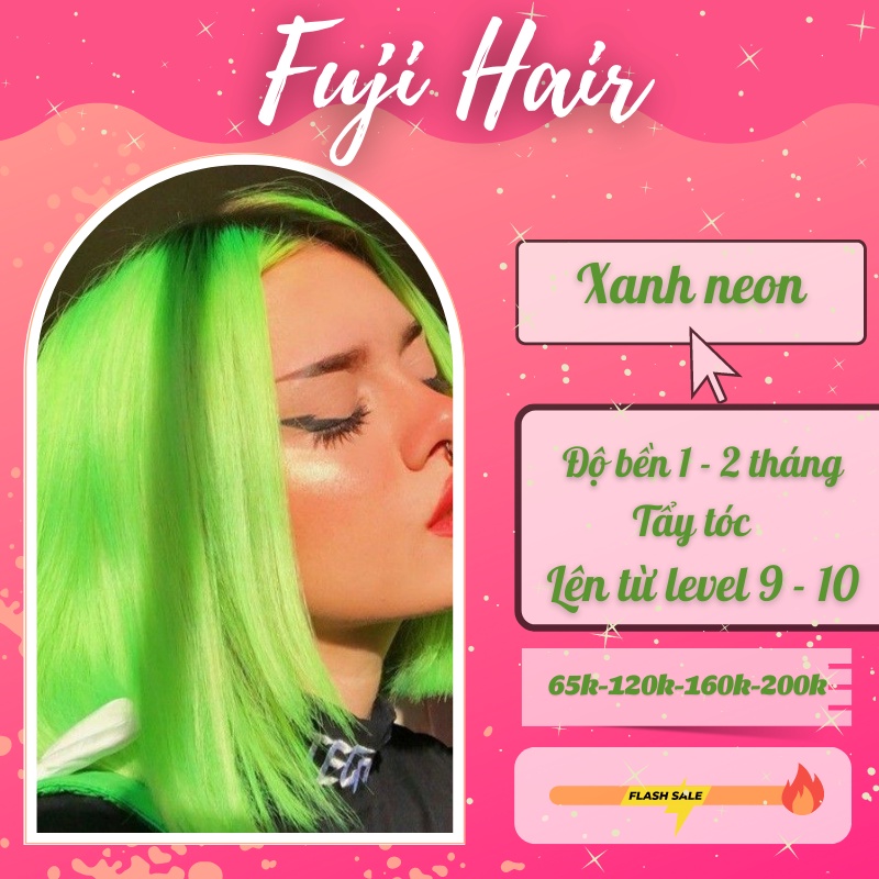 Thuốc nhuộm tóc xanh mint tẩy tóc cao cấp nhuộm tại nhà | fujihaircolor d01