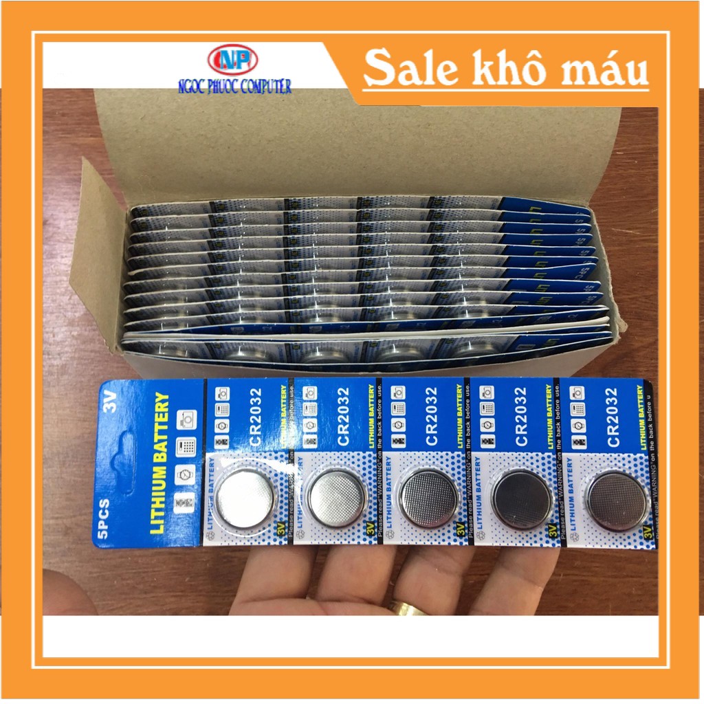 Combo hộp 100 viên pin cmos cr2032 giá rẻ