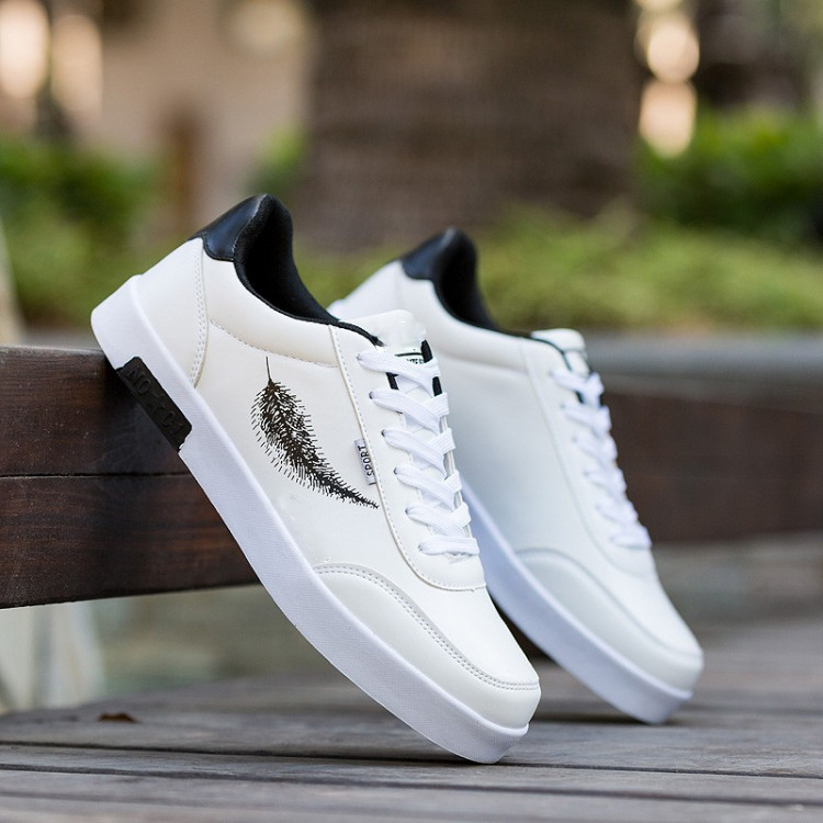 Giày Sneaker thể thao thời trang cao cấp Elmee - Giày thể thao nam siêu phẩm 2021 - Họa tiết lông vũ 017