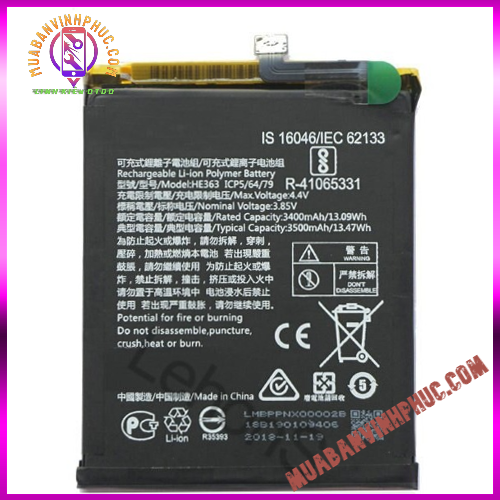 Pin nokia x7 / 7.1 plus / nokia 8.1 / 3.1 plus / he363,dung lượng 3500mah / bảo hành 12 tháng - mbvp.com