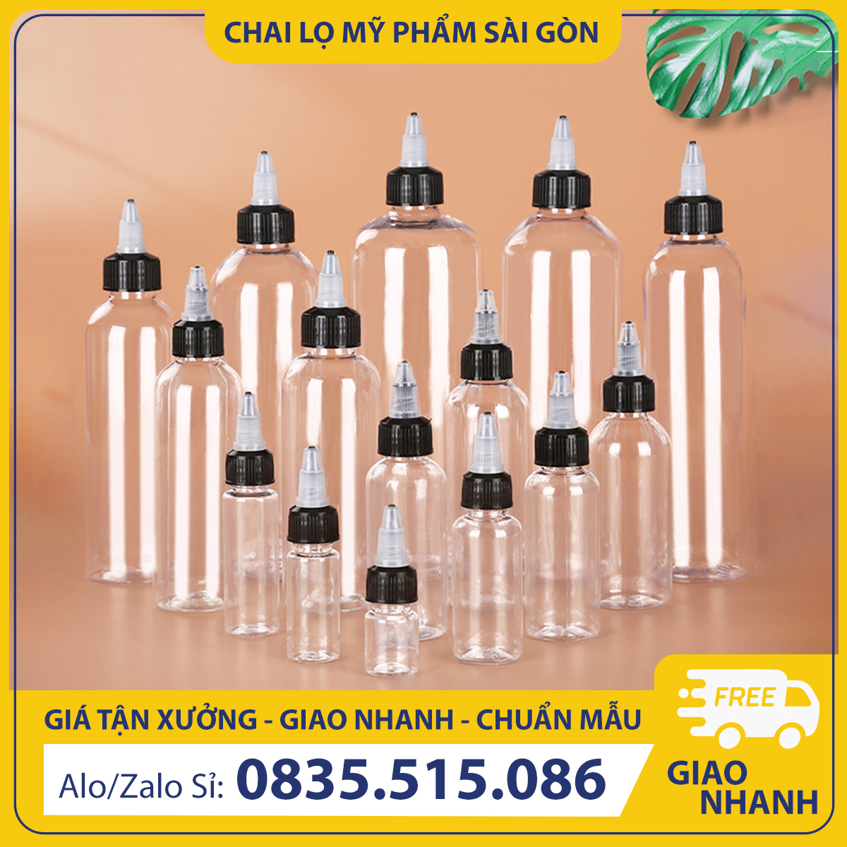 Chai nhựa chiết mực xăm, mỹ phẩm, tinh dầu, 5ml/10ml/ 20ml/ 30ml/ 50ml/ 60ml/ 80ml/ 100ml, chai nhỏ giọt tiện lợi - bope16