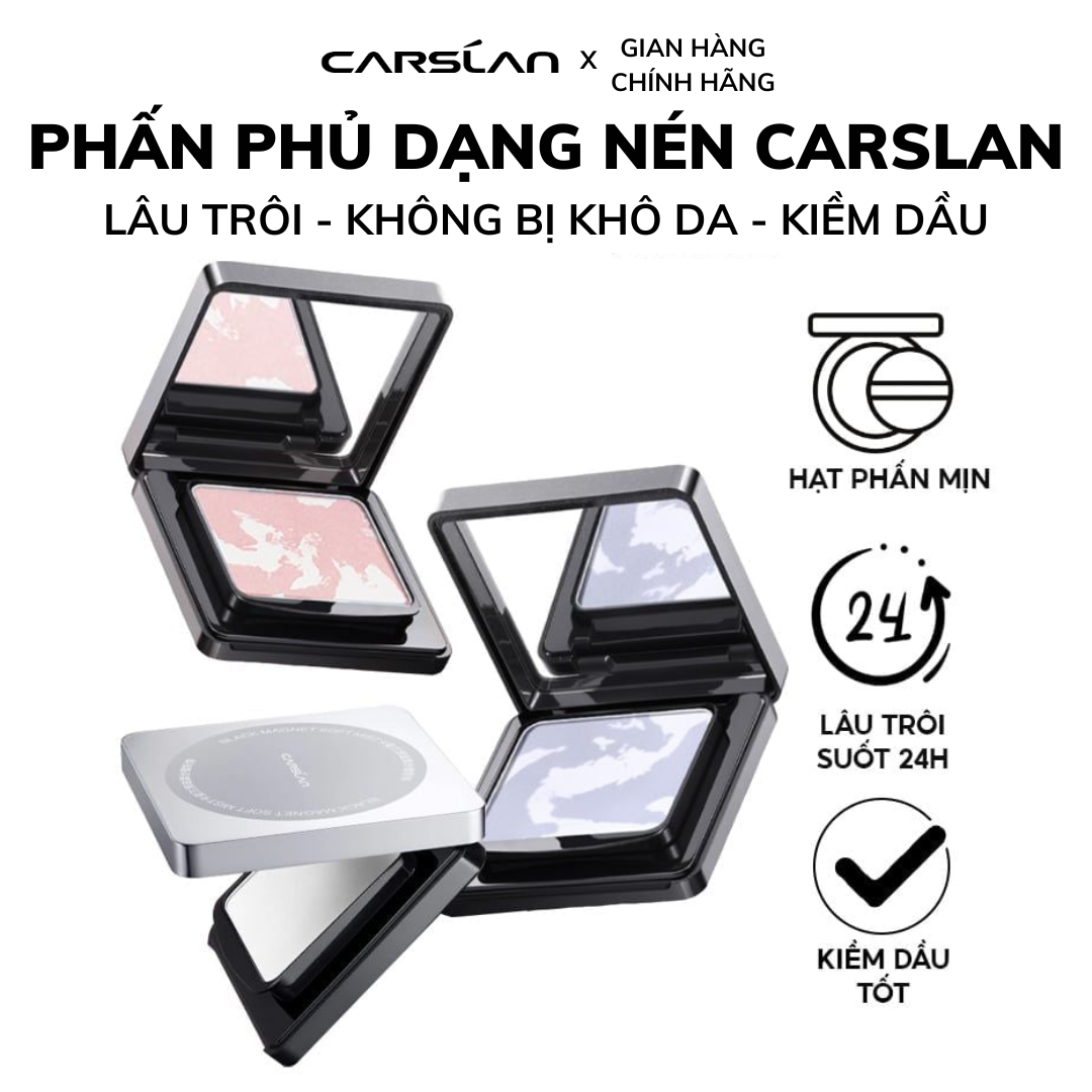 Phấn Phủ Dạng Nén Lâu Trôi Carslan Black Magnet Soft Mist Powder 8g | Hàng Chính Hãng