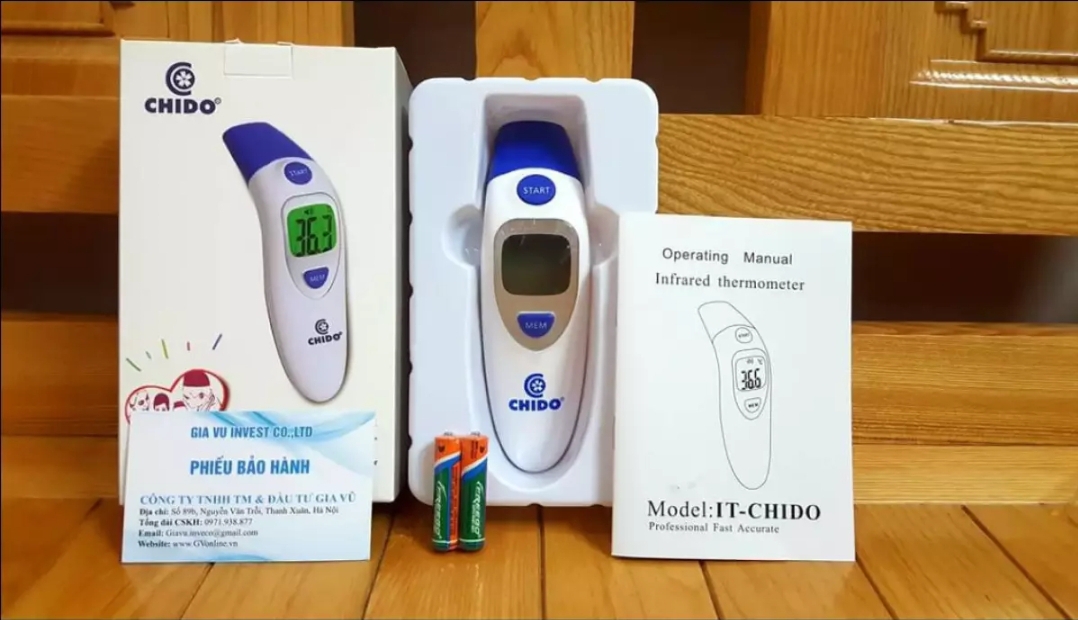 Nhiệt kế điện tử thông minh Chido - Nhiệt kế hồng ngoại quẹt trán - Nhiệt kế đo lỗ tai