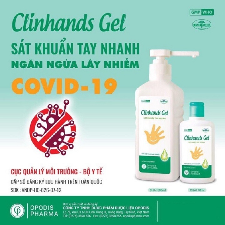 [HCM]Gel sát khuẩn tay nhanh Clinhands 70ml Chính Hãng Date 1/2023