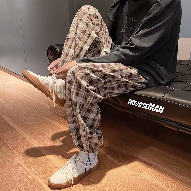 [HCM]Quần baggy nam nữ caro ống rút cực hot