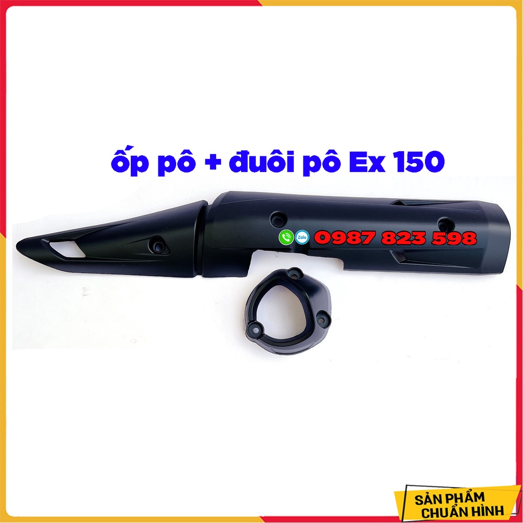 Ốp pô exciter 155 , exciter 150 đen nhám full - ốp pô ex 155 / 150 đen nhám huyền thoại