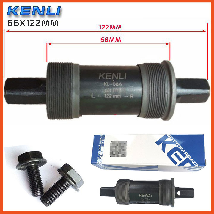 Trục giữa xe đạp - Cốt giữa Kenli 68x122mm cốt vuông bạc đạn