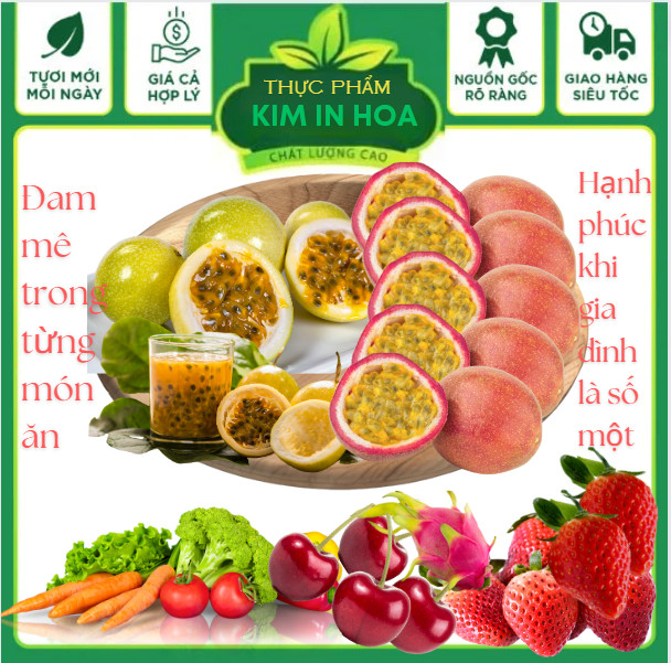 Trái chanh dây quả tươi có vị chua dùng làm gia vị các món ăn nước uống