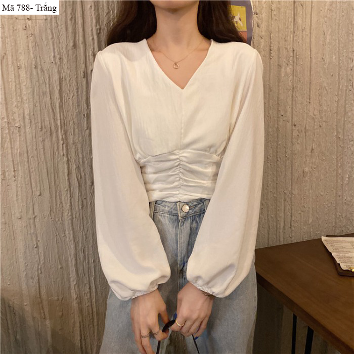 [HCM]B788- Áo đũi nhún eo