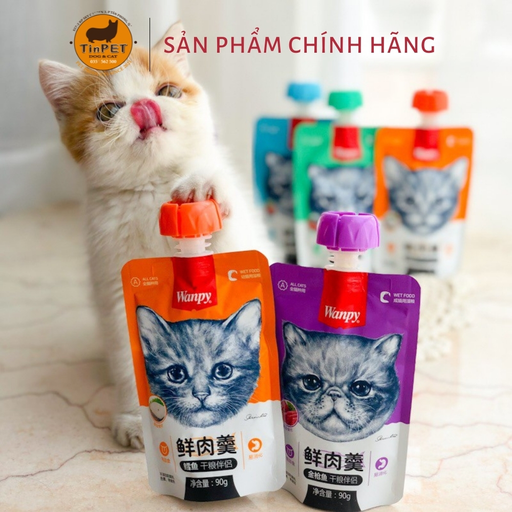 Súp Thưởng Nắp Vặn 90g WAPPY Cho Mèo Hỗ Trợ Tiêu Hóa Và Bổ Sung Các Loại Vitamin, Khoáng Chất