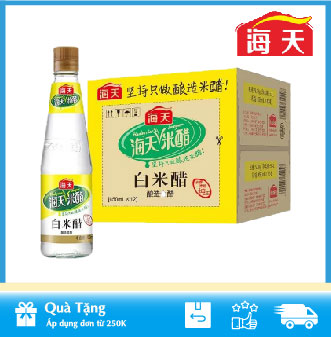 [ DATE MỚI NHẤT ] Thùng 4 Chai Giấm/ Dấm Gạo Trắng Hải Thiên Đặc Trưng Gia Truyền Trung Quốc 450ml