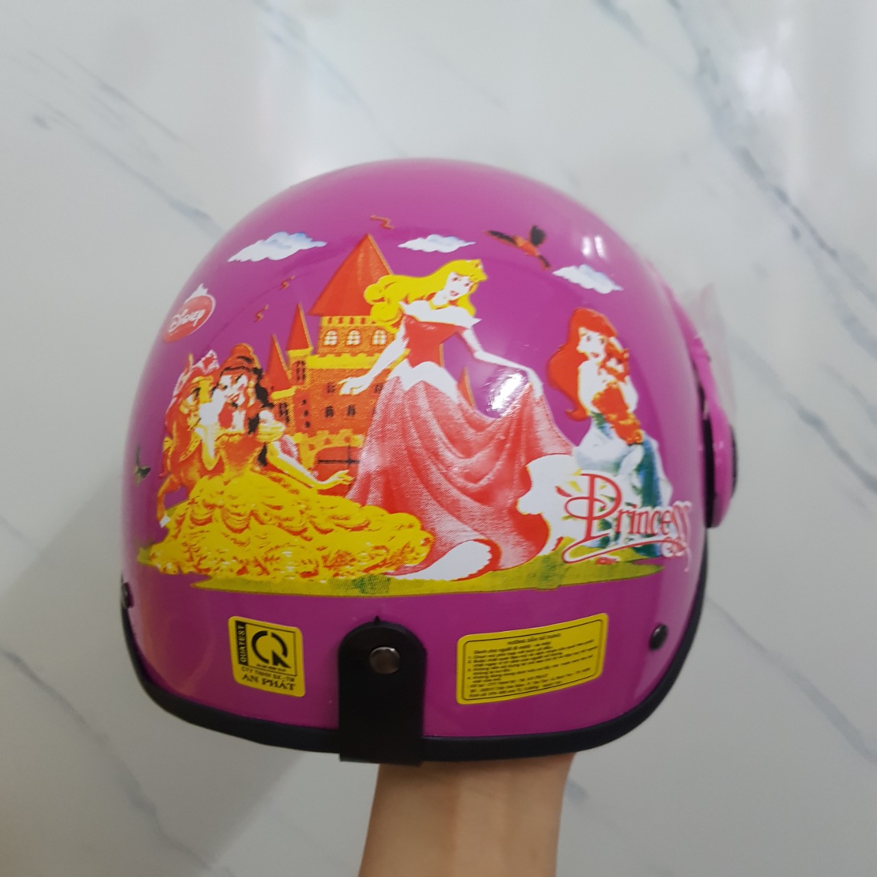 Mũ/Nón Bảo Hiểm Trẻ Em SIêu Nhân Công Chúa Có Kính Cao Cấp