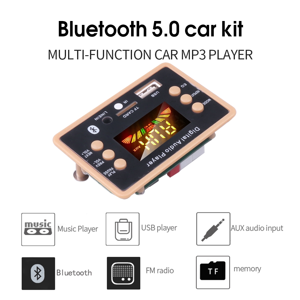 Module Bluetooth - Mạch giải mã Âm Thanh Mp3 Bluetooth 5.0 Sử dụng nguồn 12v dùng cho Amply, Loa kéo, Xe hơi ....