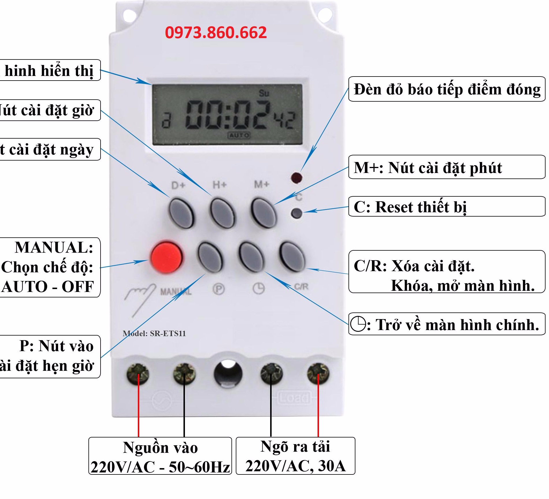 Hẹn giờ điện tử timer KG316 - Hẹn giờ bật tắt thiết bị điện