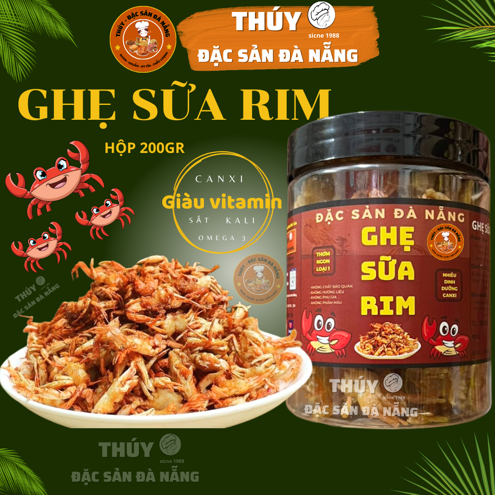 Ghẹ sữa rim hộp 200gr đặc sản đà nẵng ngon làm quà chuẩn vị, ăn vặt ngon nhiều dinh dưỡng