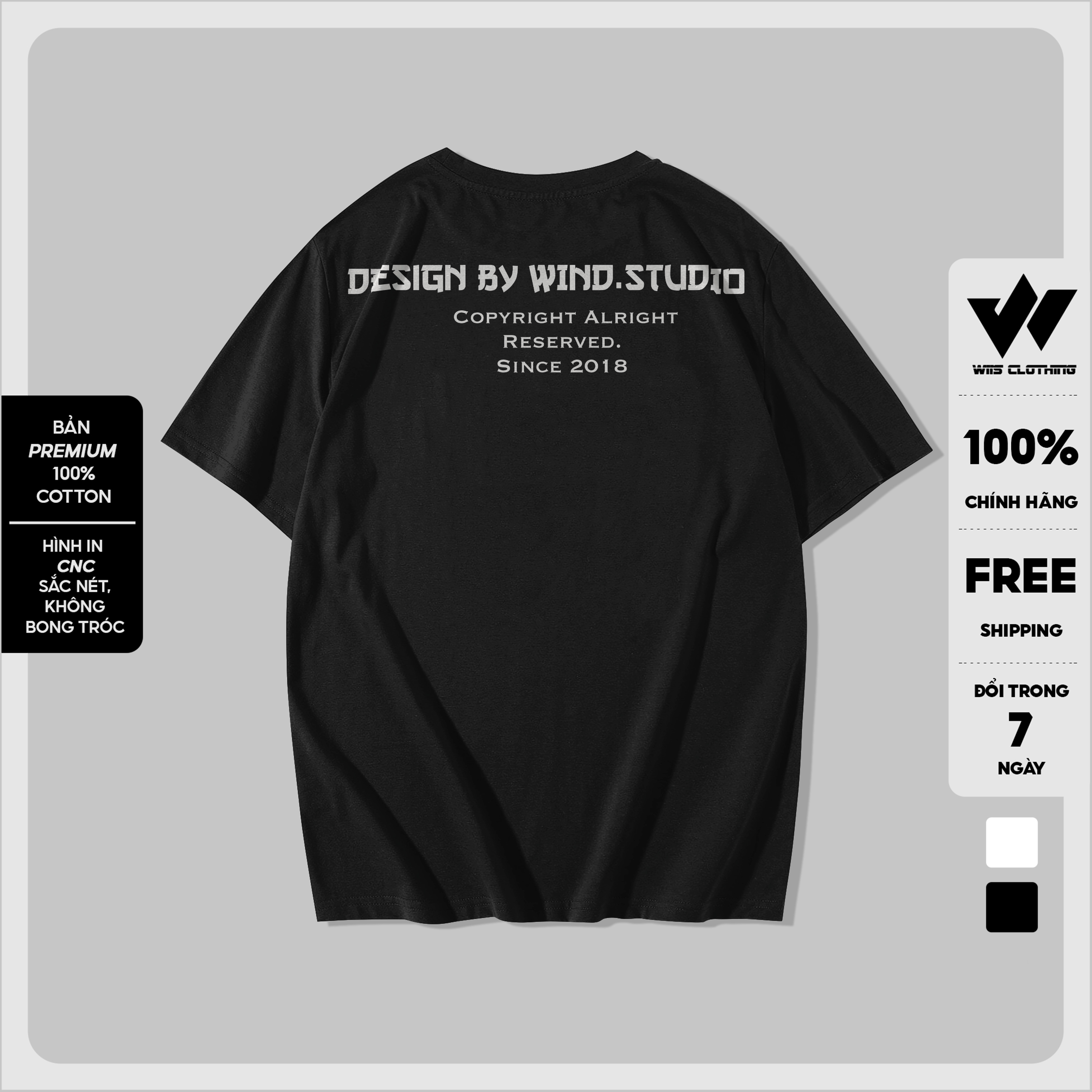 Áo thun tay lỡ WIIS unisex bản premium 100% cotton form rộng Basic Tshirt thời trang nam nữ oversize ulzzang