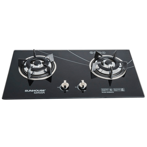 Bếp gas âm kính Sunhouse Mama MMB6633, kiềng bếp độc lập, sơn tĩnh điện chịu nhiệt tốt, đầu đốt công nghệ mới tiết kiệm gas