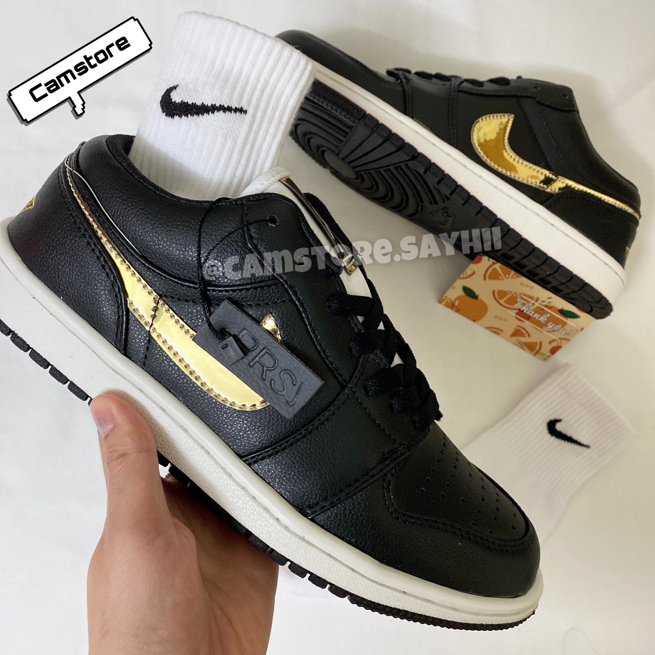 Giày thể thao sneaker nam jd màu đen cổ thấp