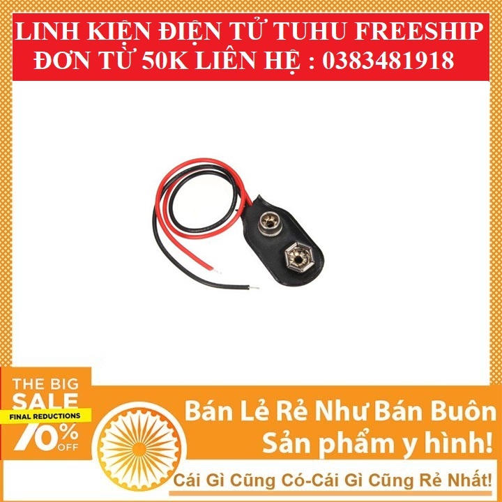 Dây đế pin 9V đế pin vuông chữ nhật