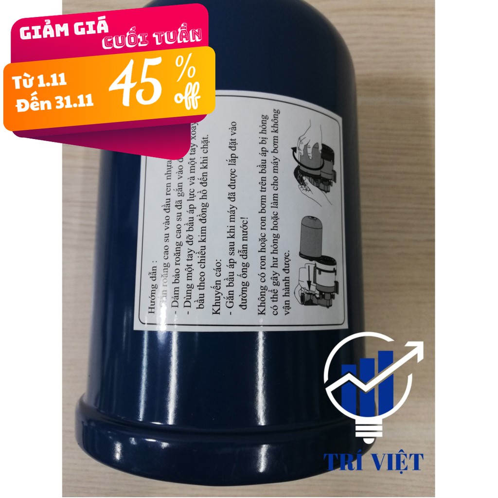 Bầu giữ áp, bình tích áp cho máy bơm tăng áp panasonic model 130jak, 200jak - hàng chính hãng - ren 21