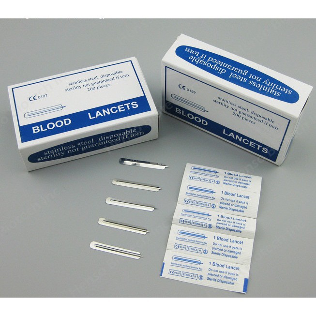 Hộp 200 chiếc kim nặn mụn blood lancets