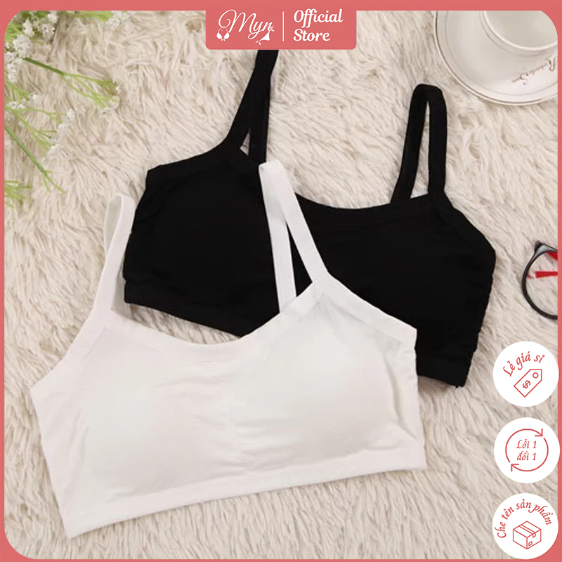 Áo bra Cotton 3 dây XINH XẮN Thoáng mát - Áo  Bra 3  Dây Dễ Thương Cho Học Sinh-Bạn Gái Đi Chơi-Yoga-Gym- Kết Hợp Áo Sơ Mi Trắng - Myn.Official