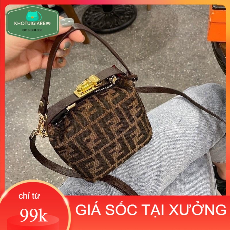 Túi xách nữ Fen di cốp mềm size 22, hàng QC cao cấp