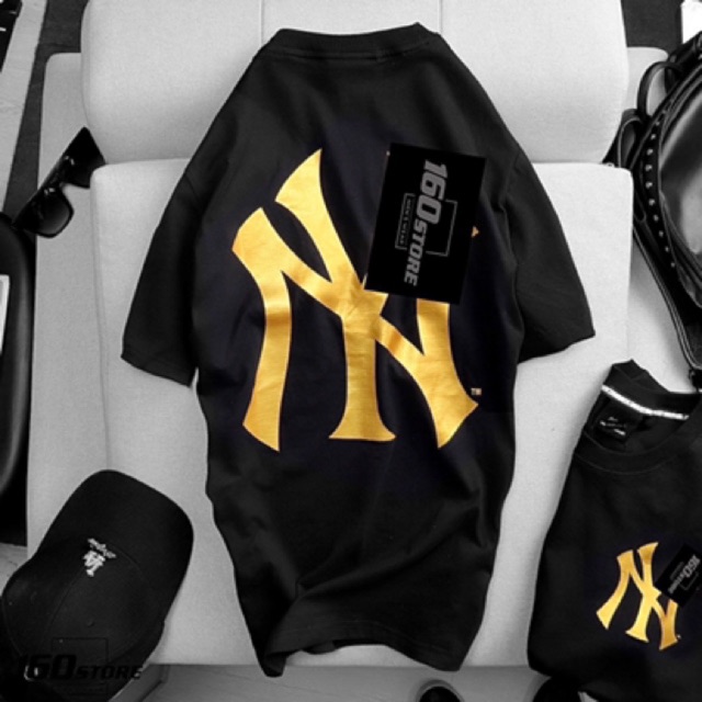 Áo thun unisex mlb gold nhiều màu